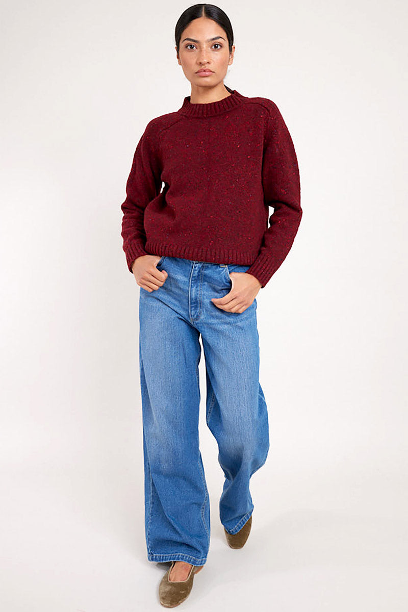 Carmine Donegal Merino Wool Jumper