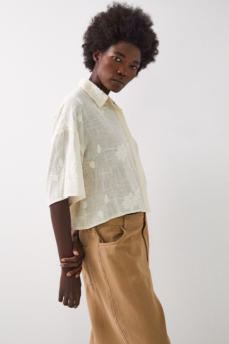Hecate Ivory Embroidered Shirt
