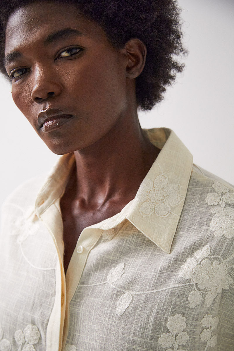 Hecate Ivory Embroidered Shirt