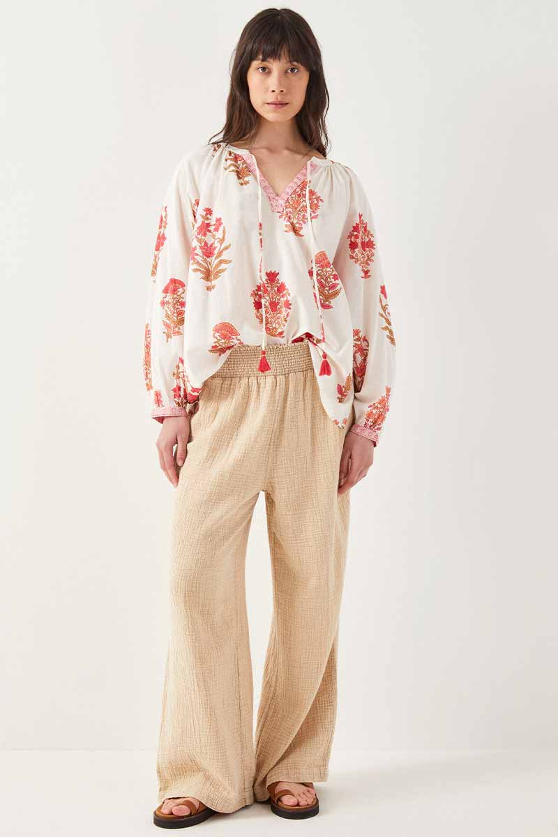 Marcia Floral Print Cotton Blouse