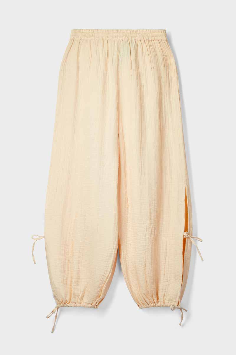 Regina Peach Cotton Trousers