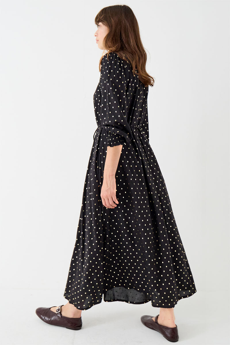Brona Foil Spotted Dress