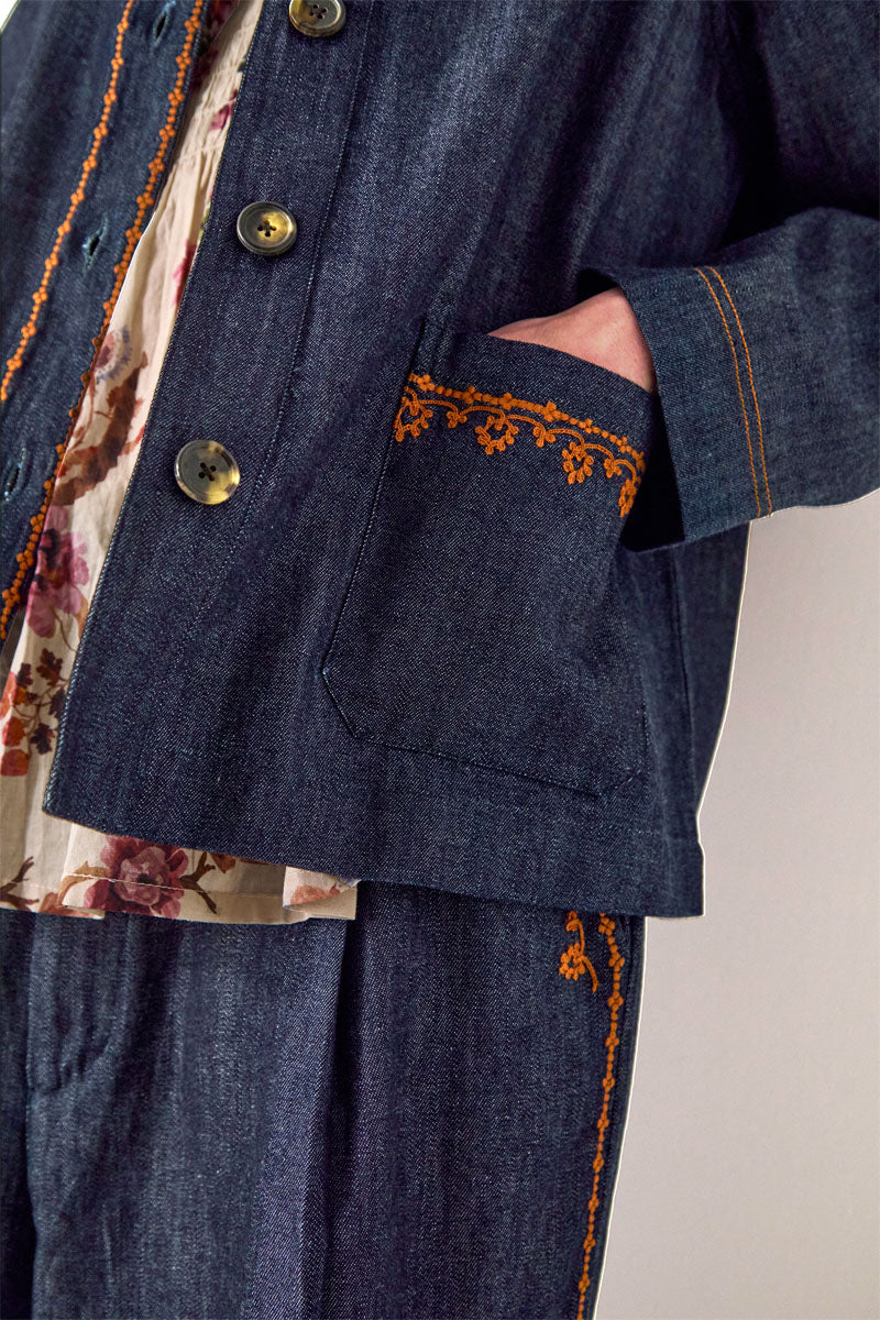 Jayla Denim Embroidered Jacket