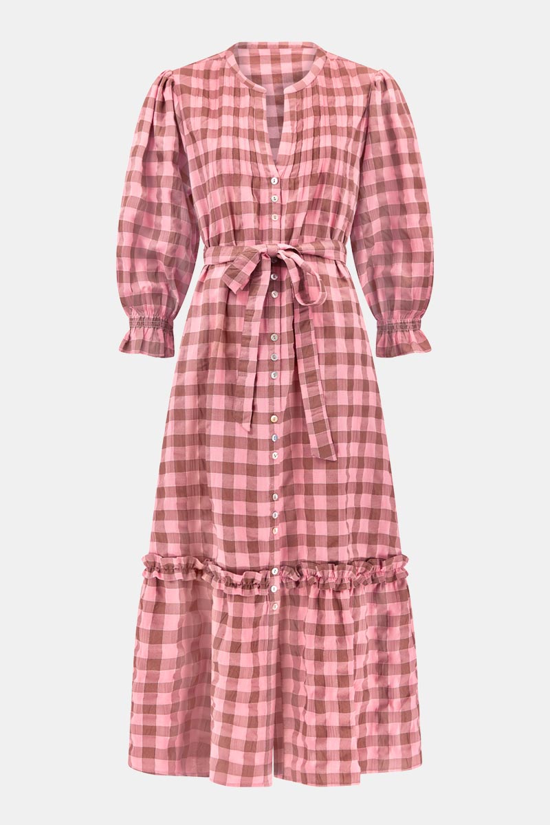 East Alyessia Gingham Dress Flat shot front view