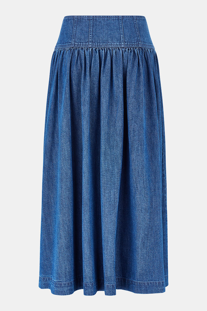 Avalin Button Denim Skirt