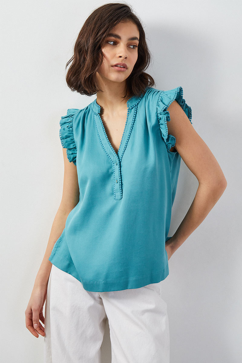 Keelie Frill Sleeve Top
