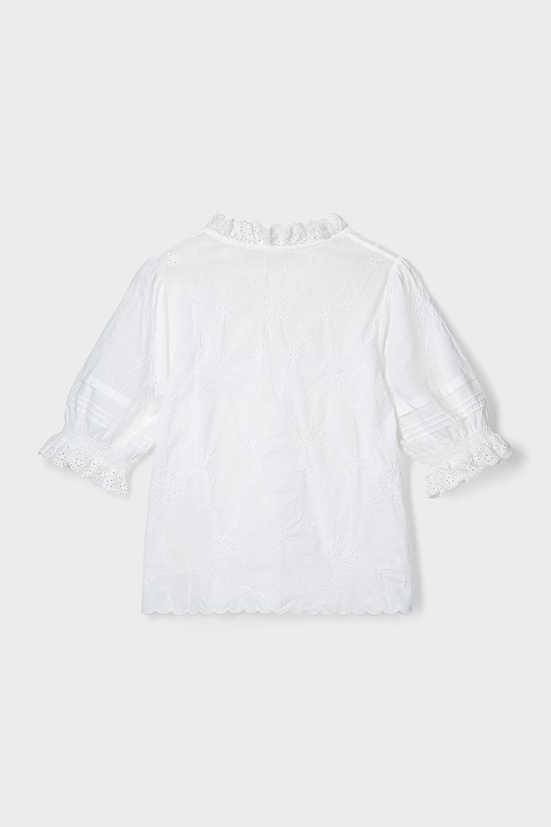 Bria Broderie Anglaise Cotton Top