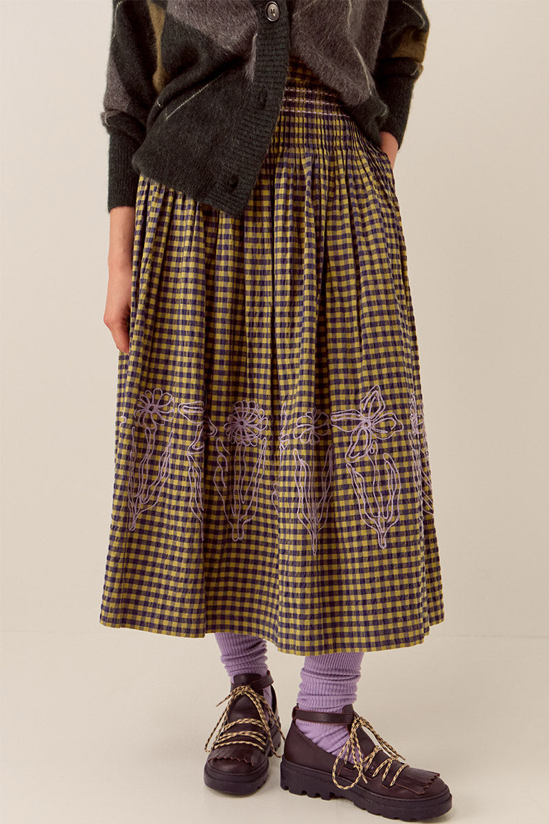 Dilly Gingham Cotton Skirt