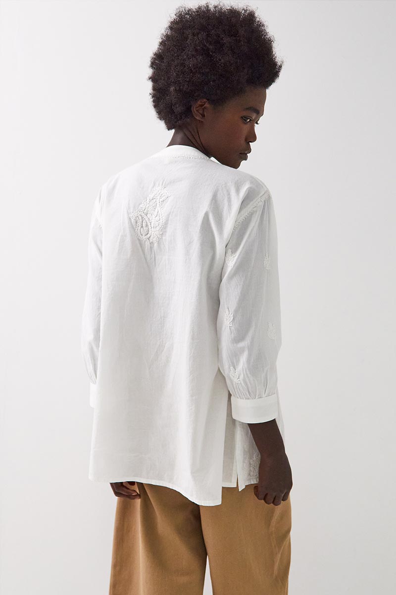 Donnie Embroidered Cotton Tunic