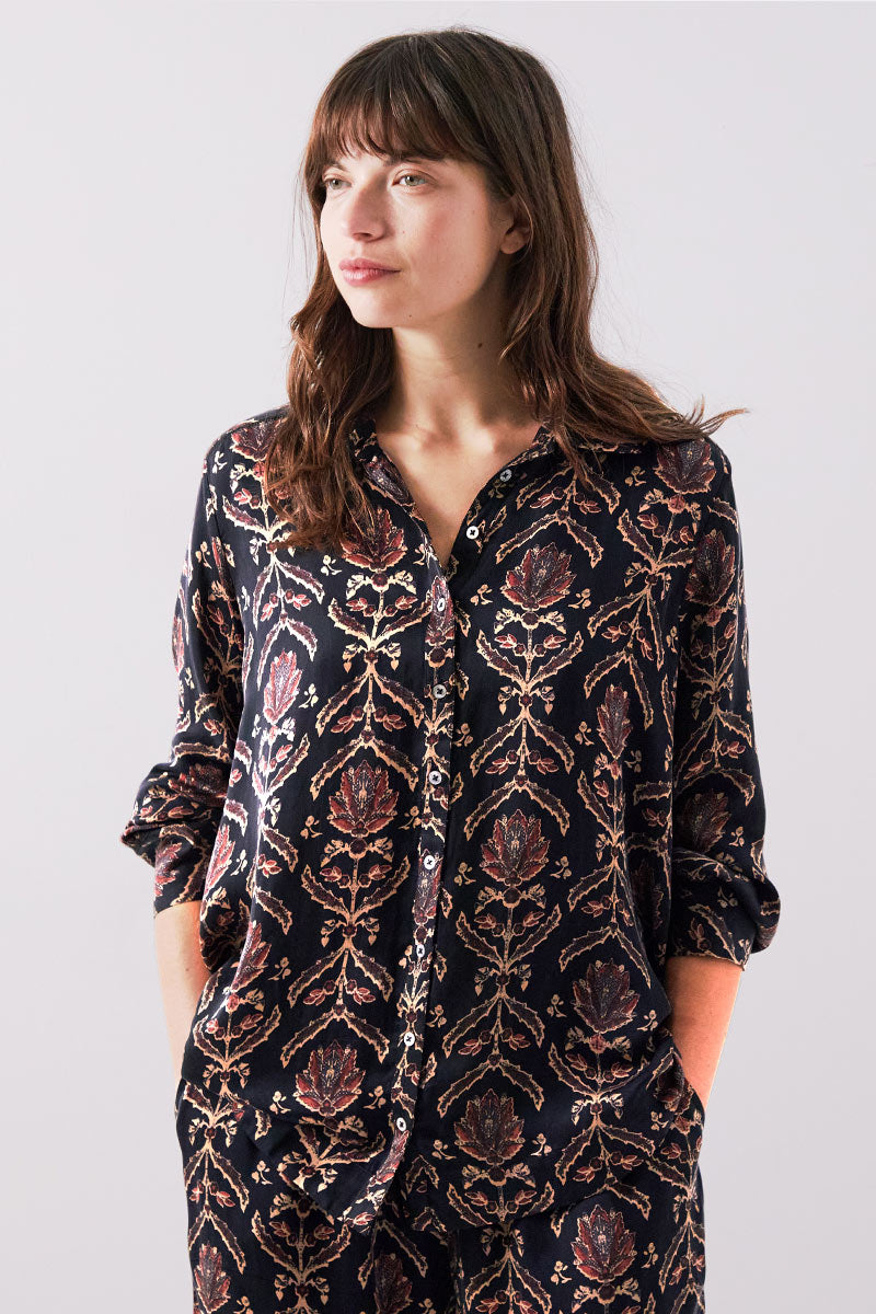 Jesi Floral Satin Shirt