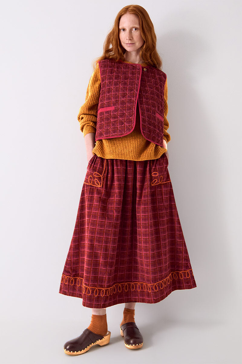 Karina Quilted Cord Gilet