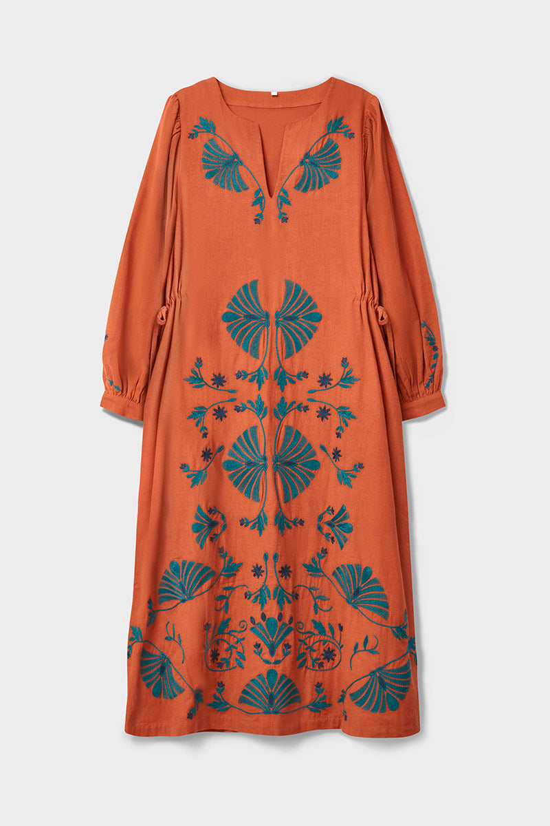 Katie Cotton Embroidered Dress