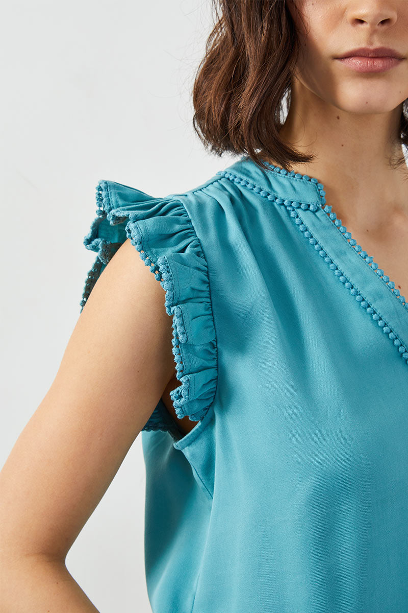 Keelie Frill Sleeve Top