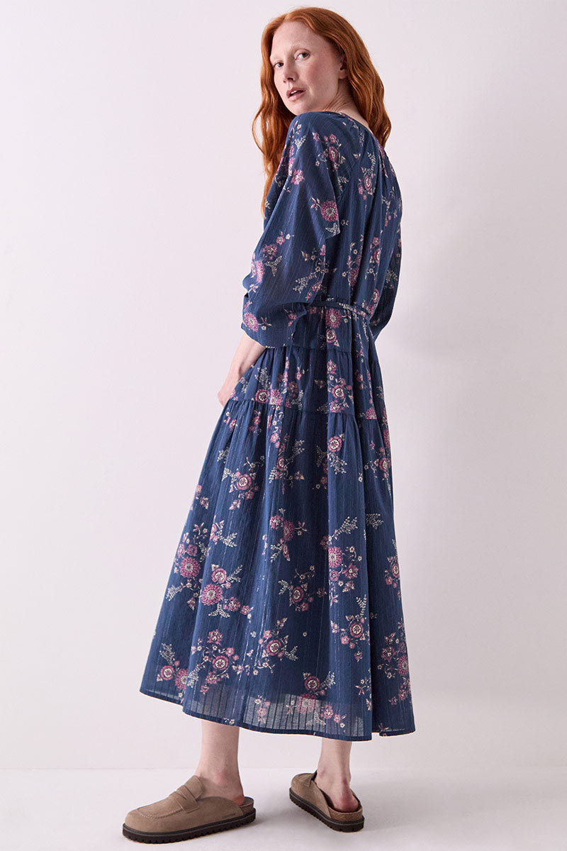 Layla Floral Print Cotton Dress
