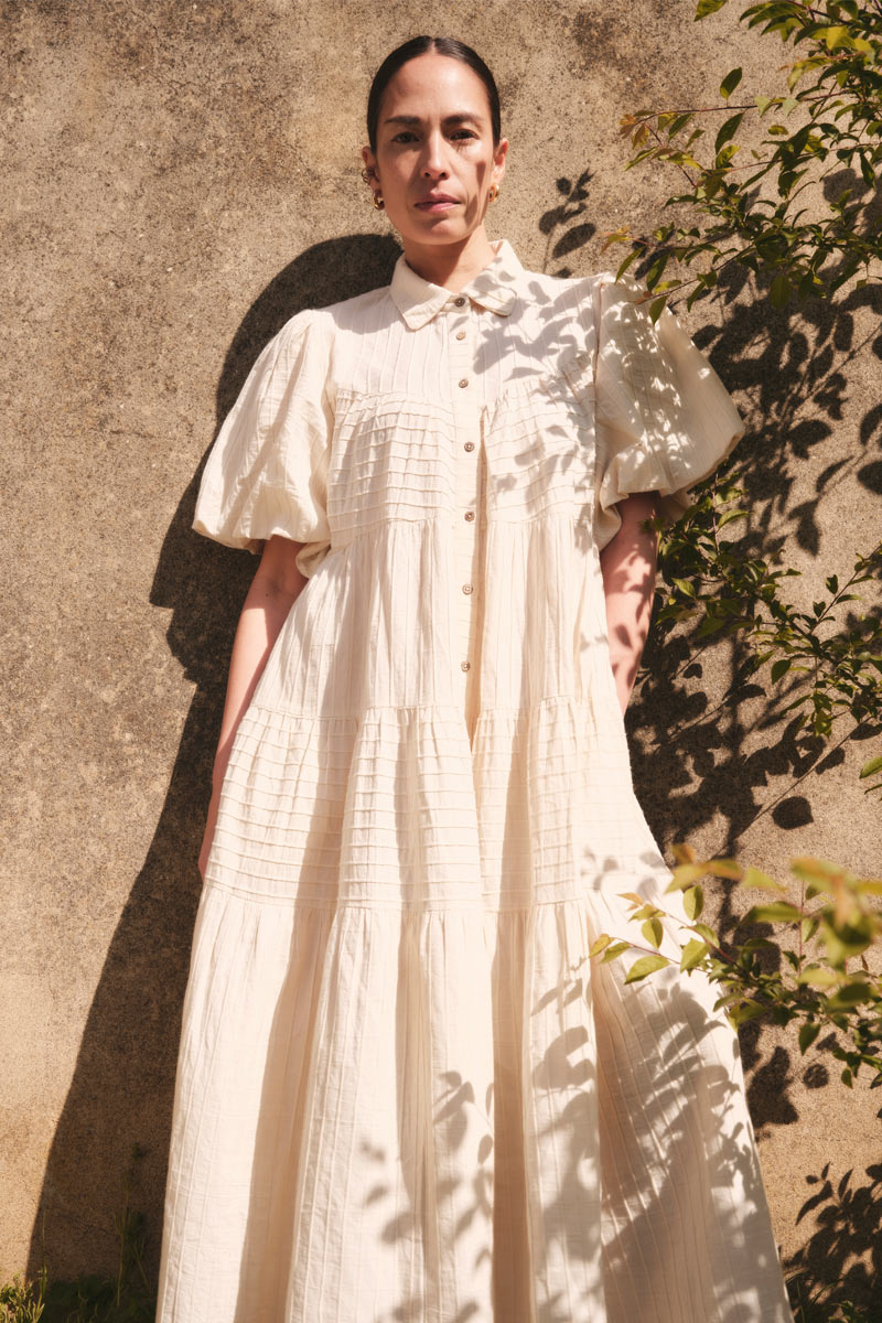 Lexa Stone Cotton Midaxi Dress