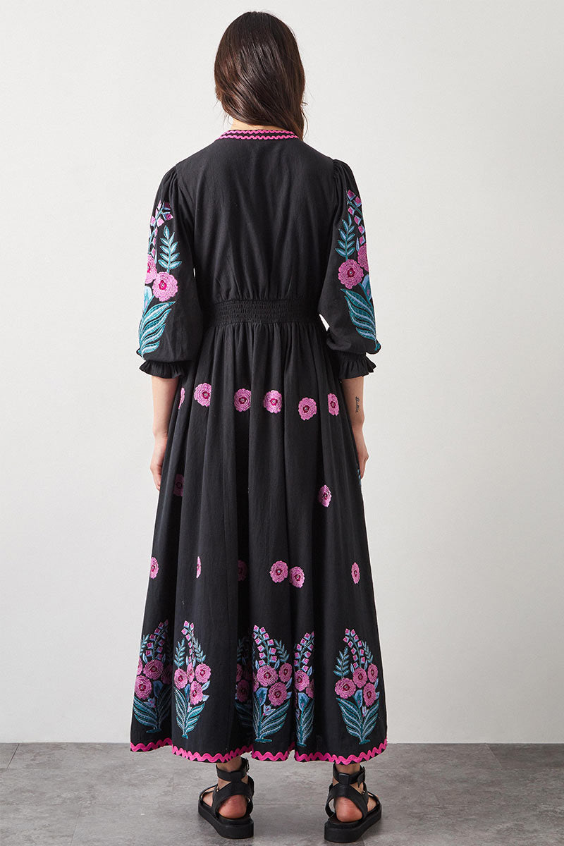 Logan Embroidered Maxi Dress