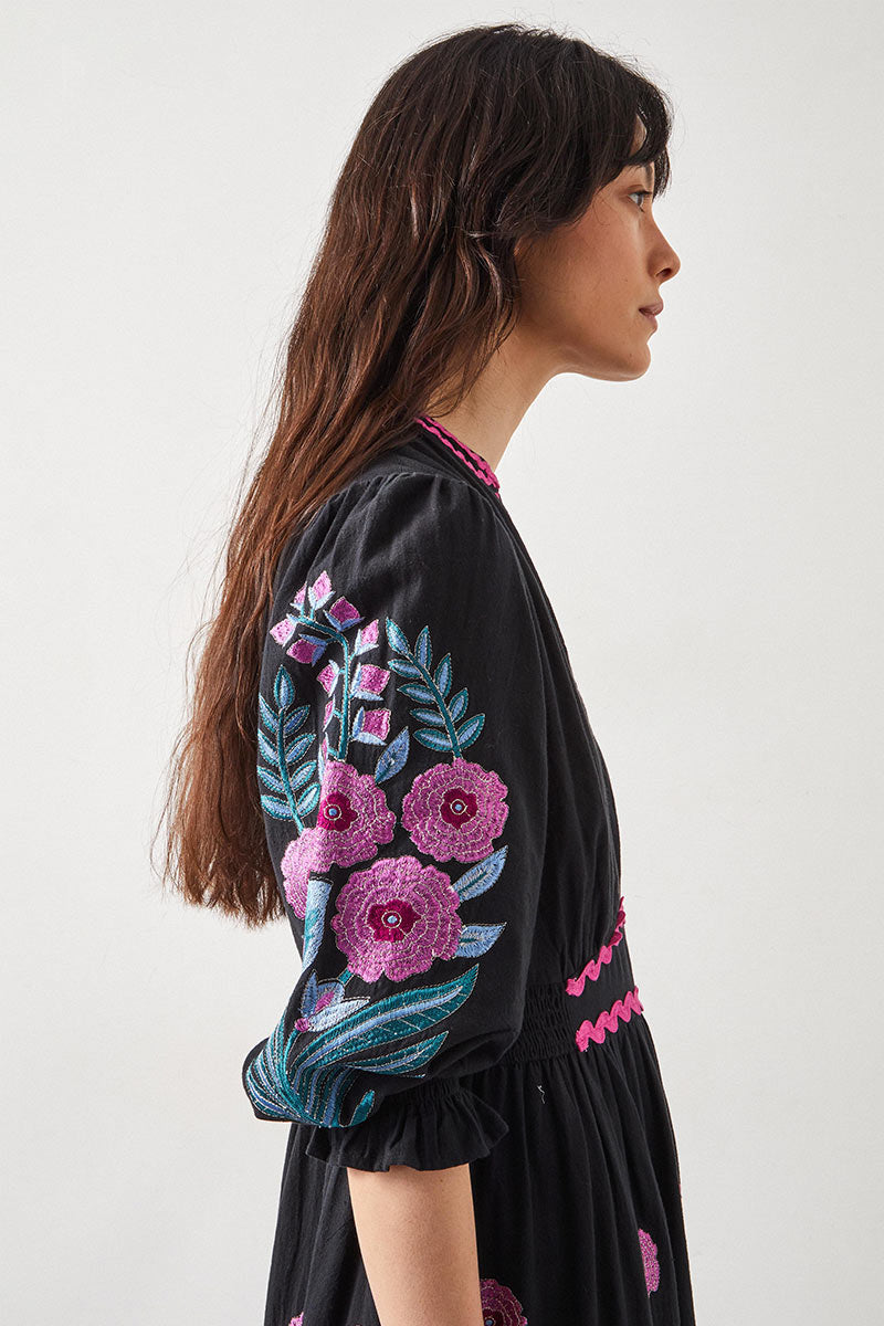 Logan Embroidered Maxi Dress