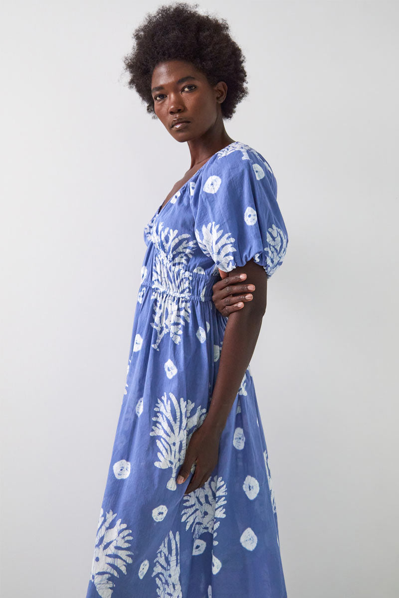 Lottie Batik Tie-Dye Cotton Midi Dress