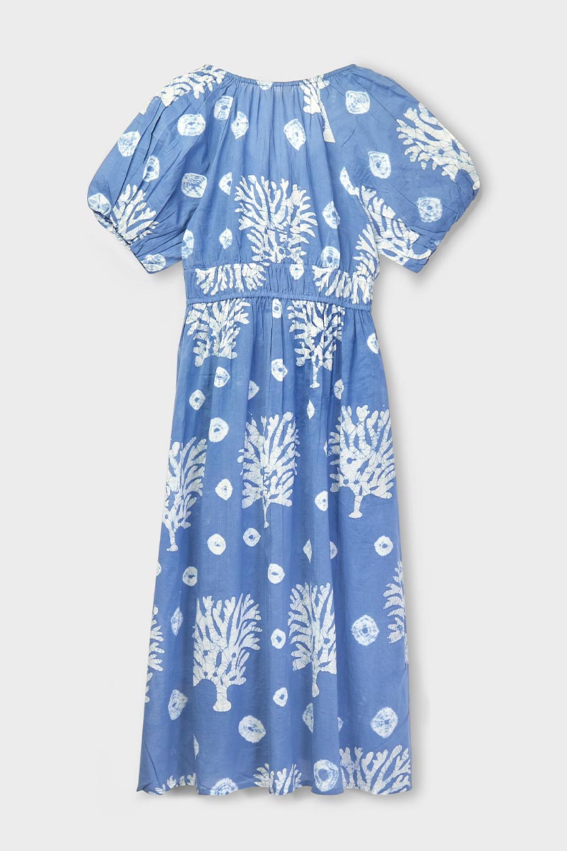 Lottie Batik Tie-Dye Cotton Midi Dress