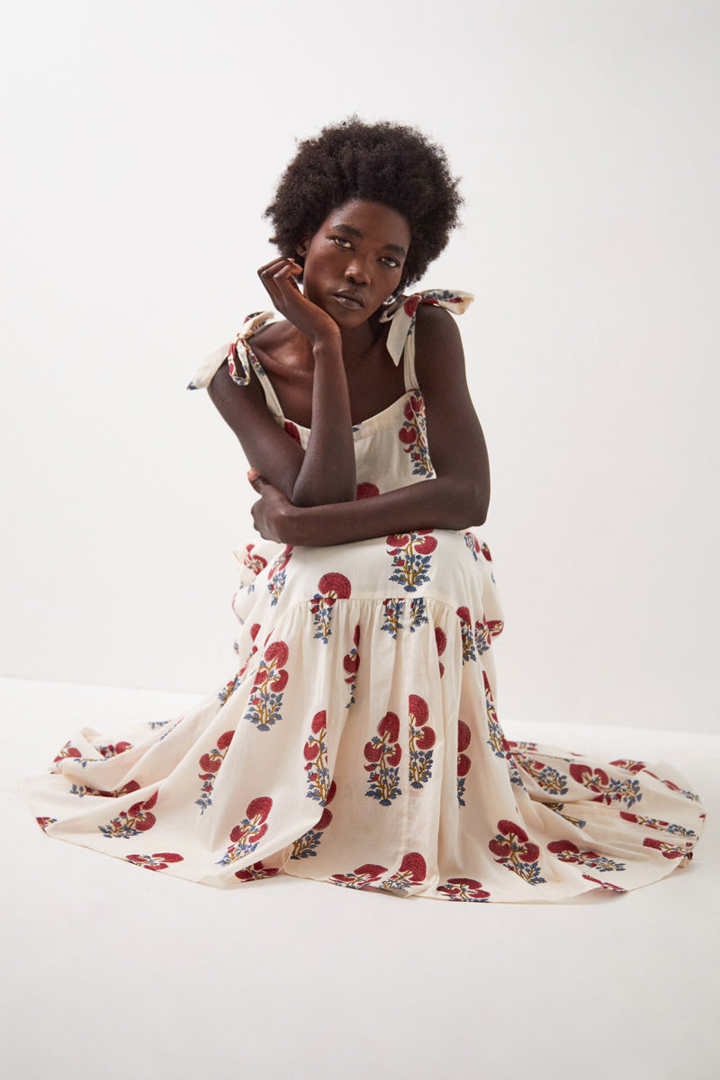 Lucy Tiered Cotton Maxi Dress