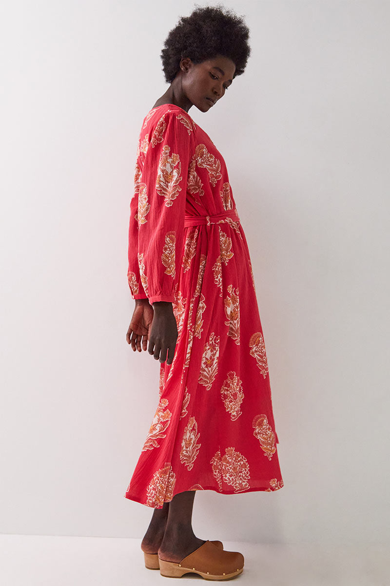 Marcia Printed Cotton Midi Dress