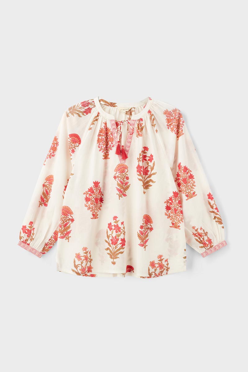 Marcia Floral Print Cotton Blouse