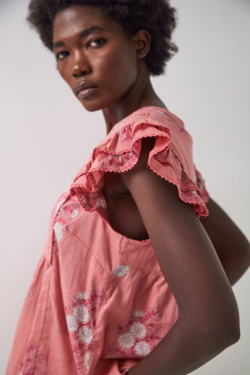 Nadine Printed Cotton Top