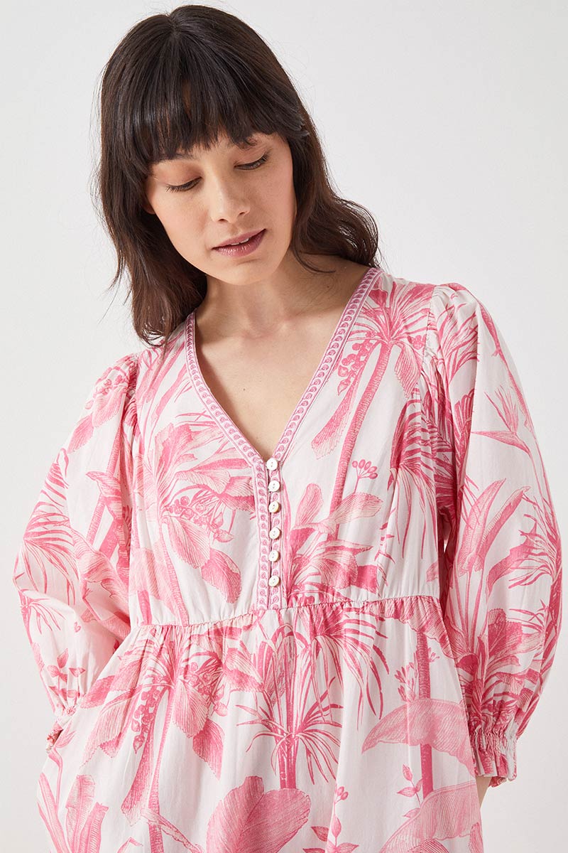 Nanda Palm Printed Dress