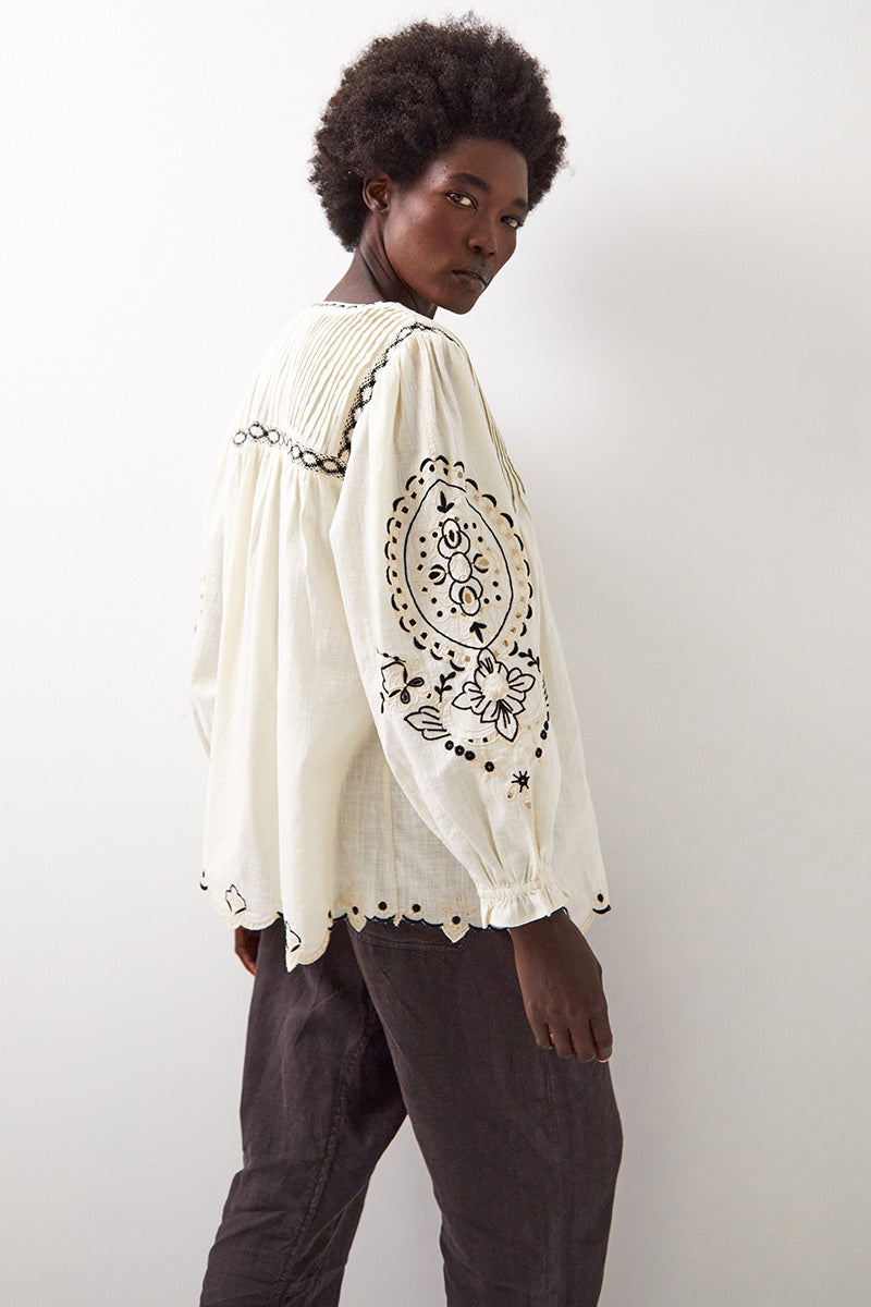 Pavlina Embroidered Cotton Top