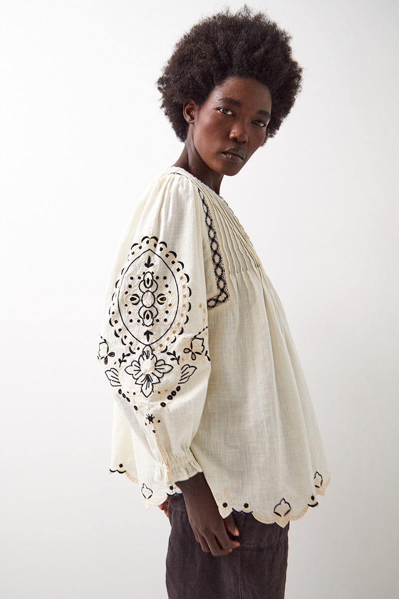 Pavlina Embroidered Cotton Top