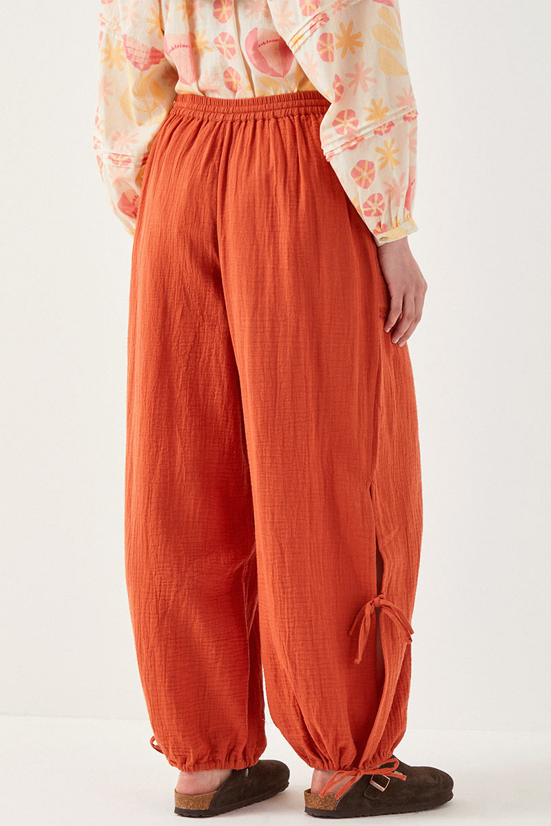 Regina Rust Cotton Trousers