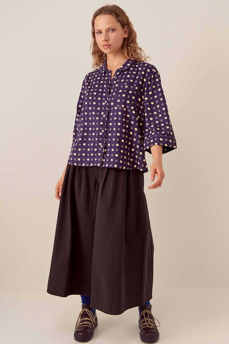 Rosie Charcoal Cotton Twill Trousers