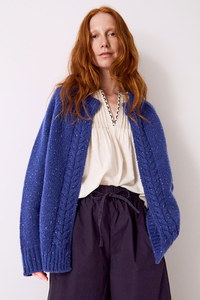 Ruhi Cable Donegal Knit Cardigan