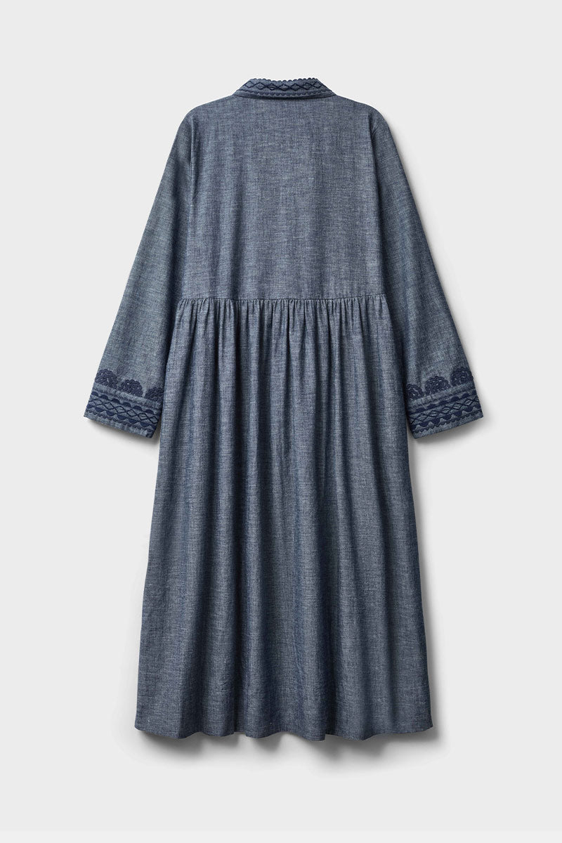 Shreya Chambray Cotton Shirt Dress