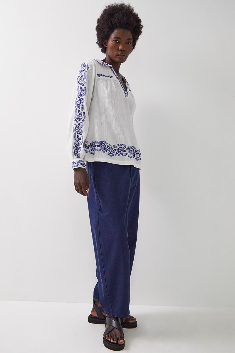 Tamara Embroidered Cotton Top
