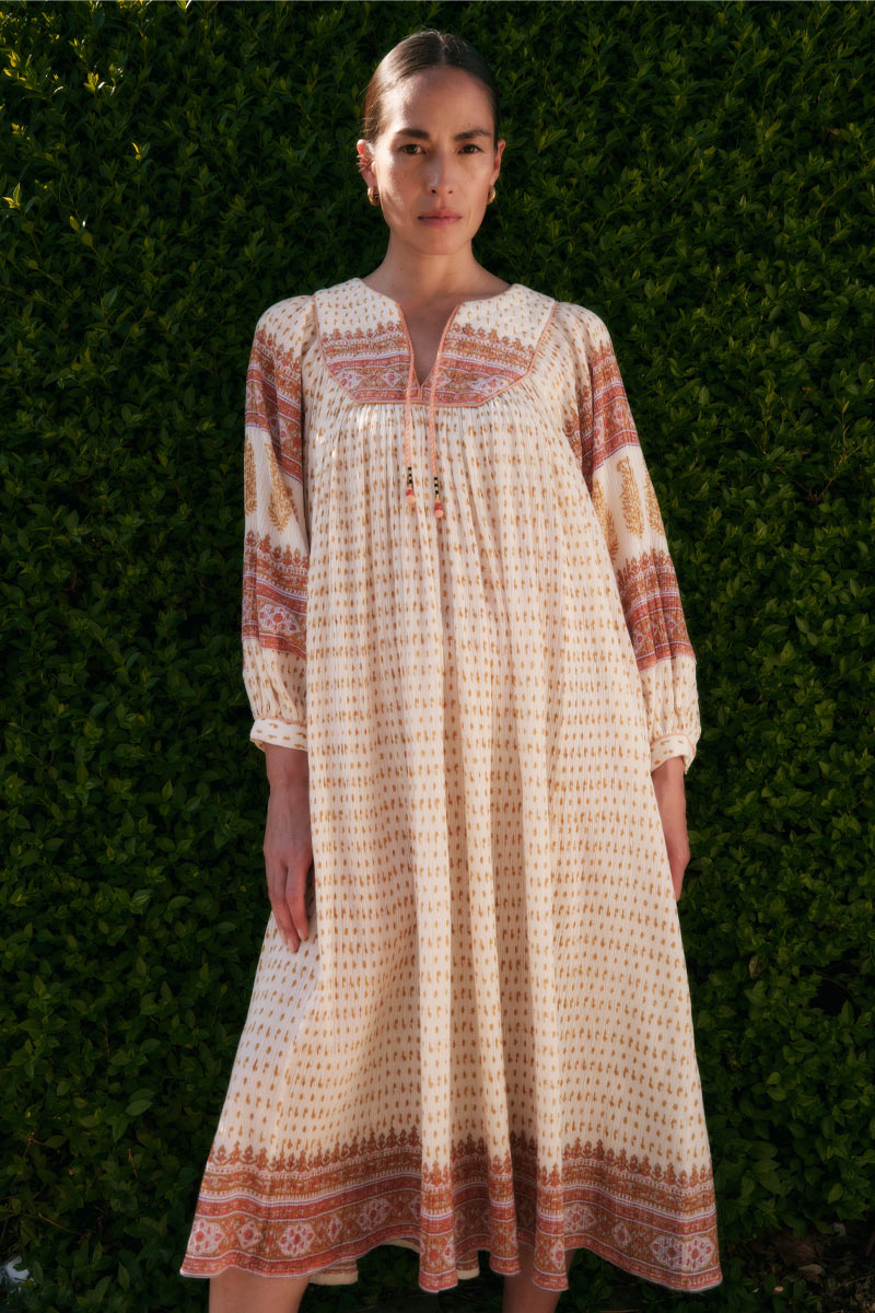 Tilly Crinkle Cotton Midi Dress