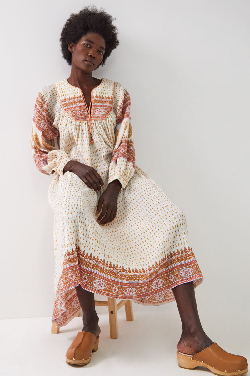 Tilly Crinkle Cotton Midi Dress