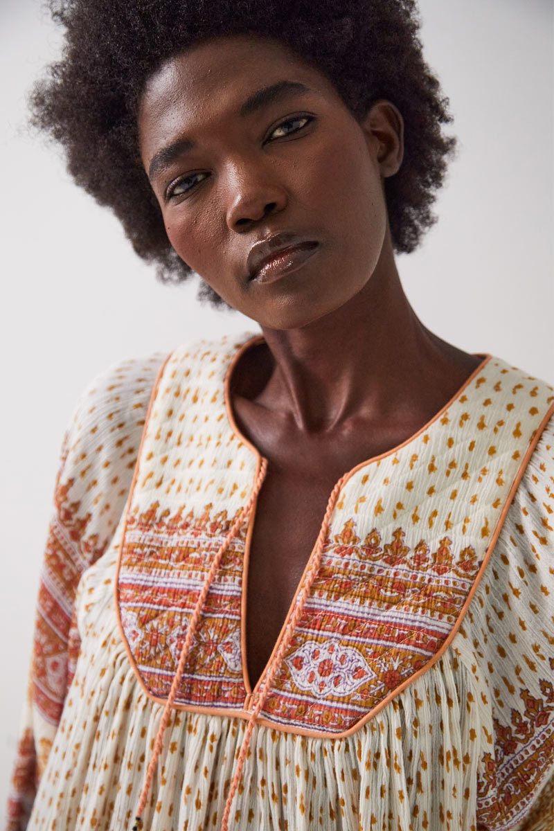 Tilly Crinkle Cotton Midi Dress