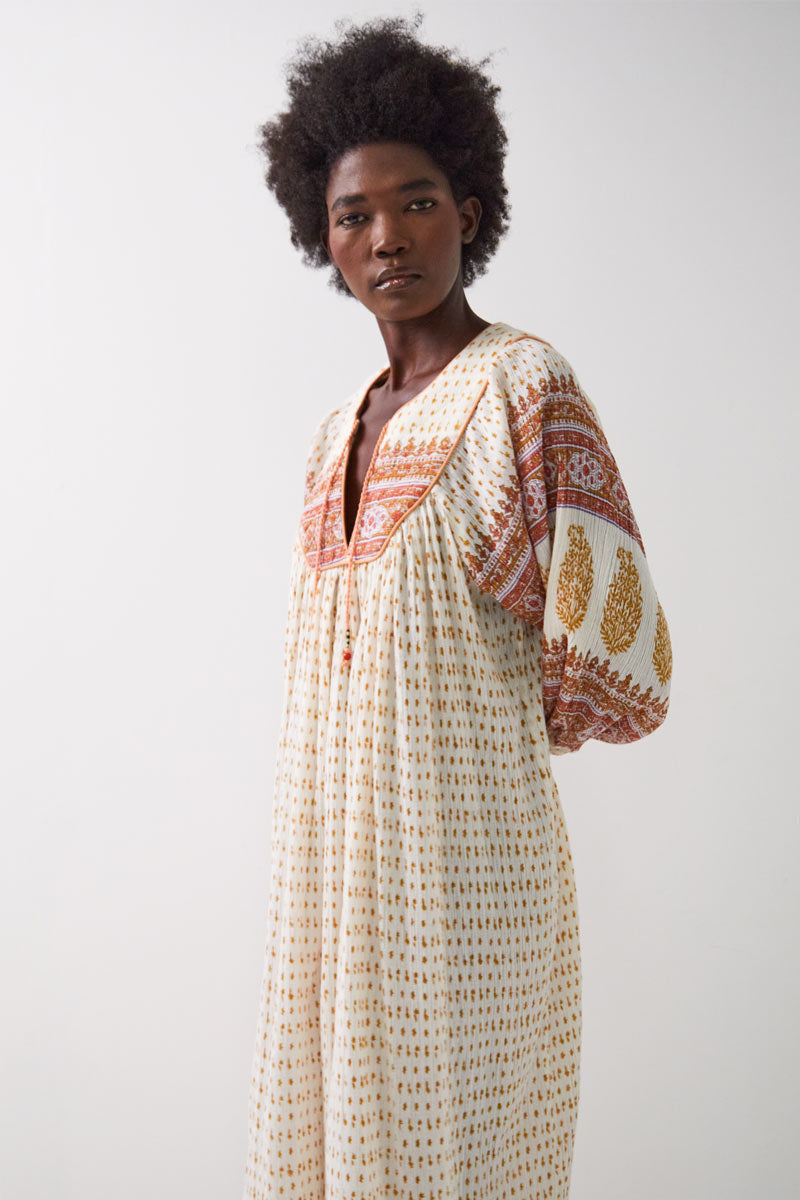 Tilly Crinkle Cotton Midi Dress