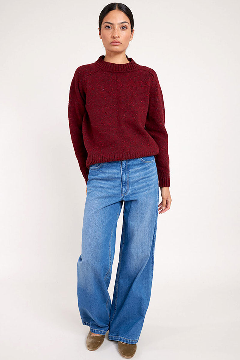 Carmine Donegal Merino Wool Jumper