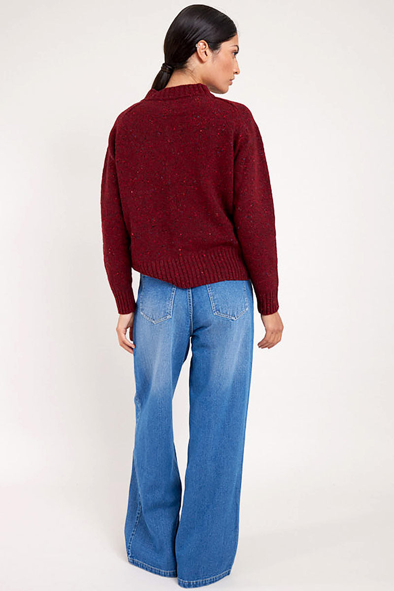 Carmine Donegal Merino Wool Jumper