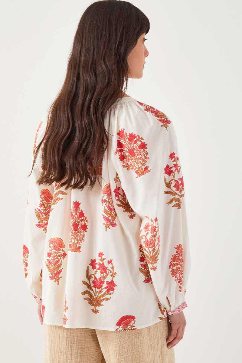 Marcia Floral Print Cotton Blouse