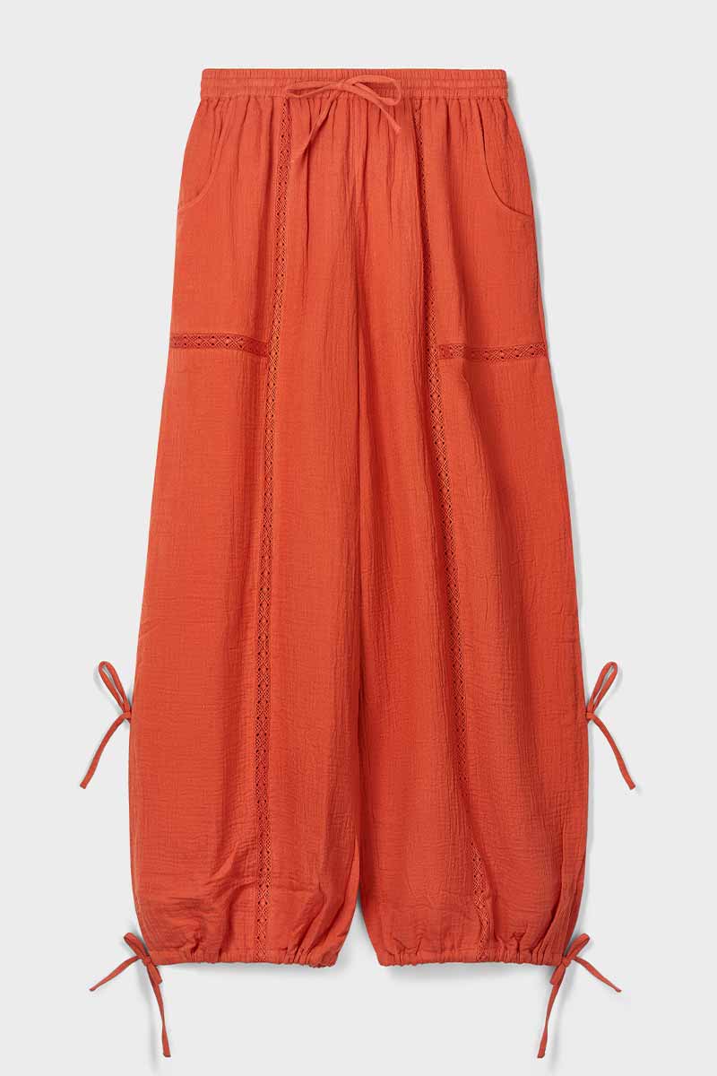 Regina Rust Cotton Trousers