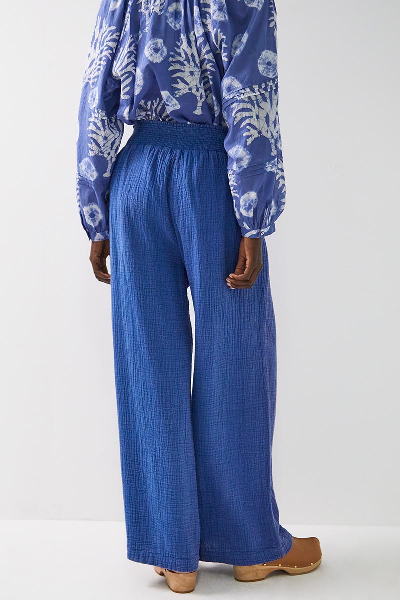 Stephanie Cotton Trousers Indigo