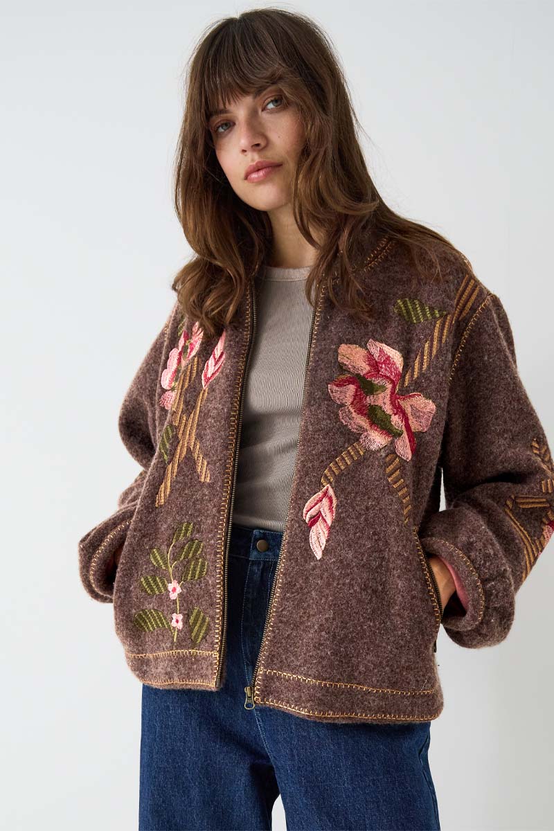 Aphira Embroidered Wool Jacket