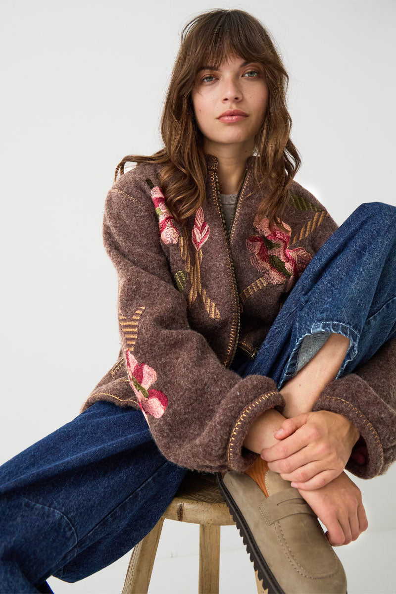 Aphira Embroidered Wool Jacket