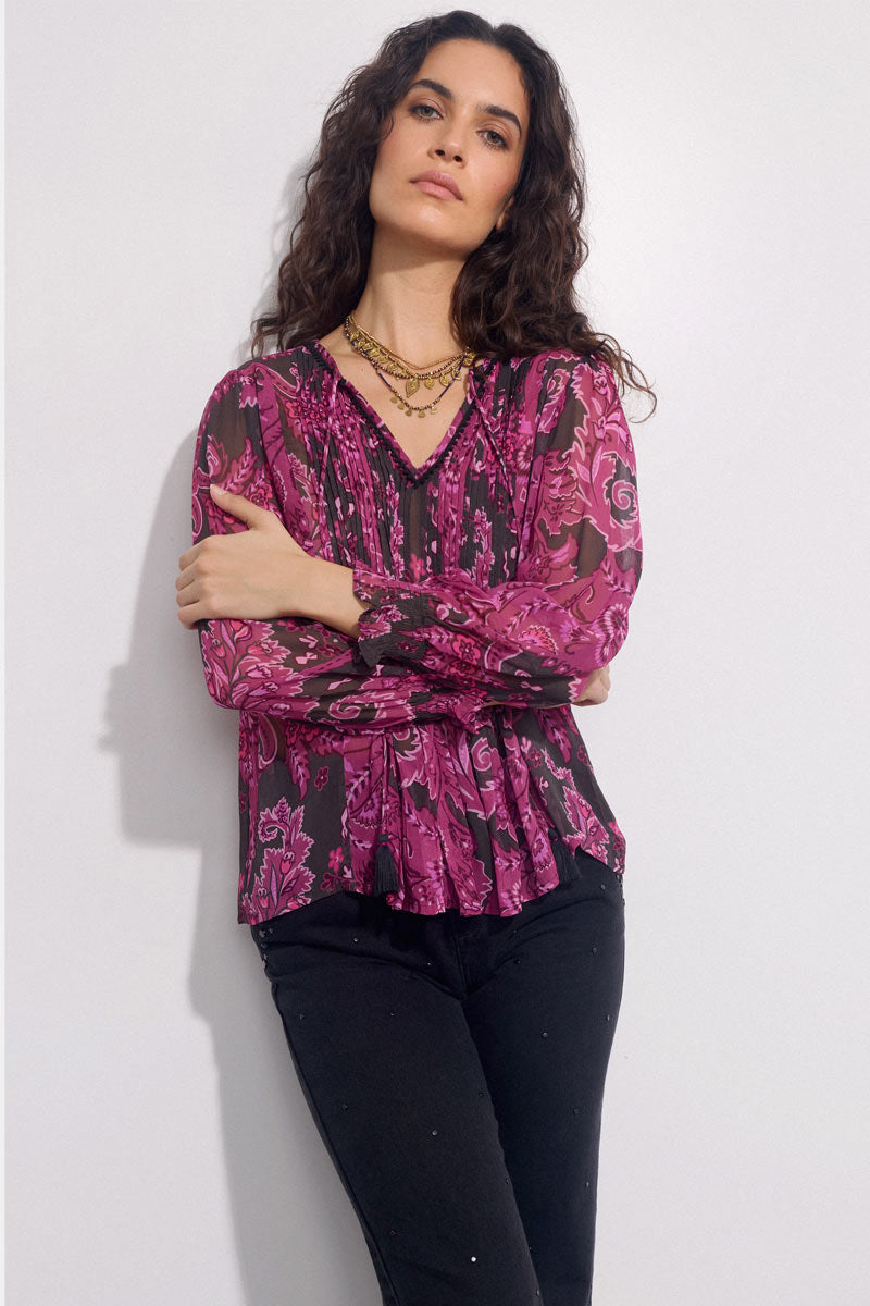 Olivia Paisley Print Blouse