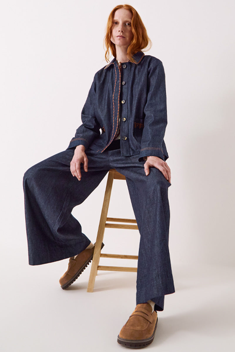 Jayla Denim Embroidered Jacket