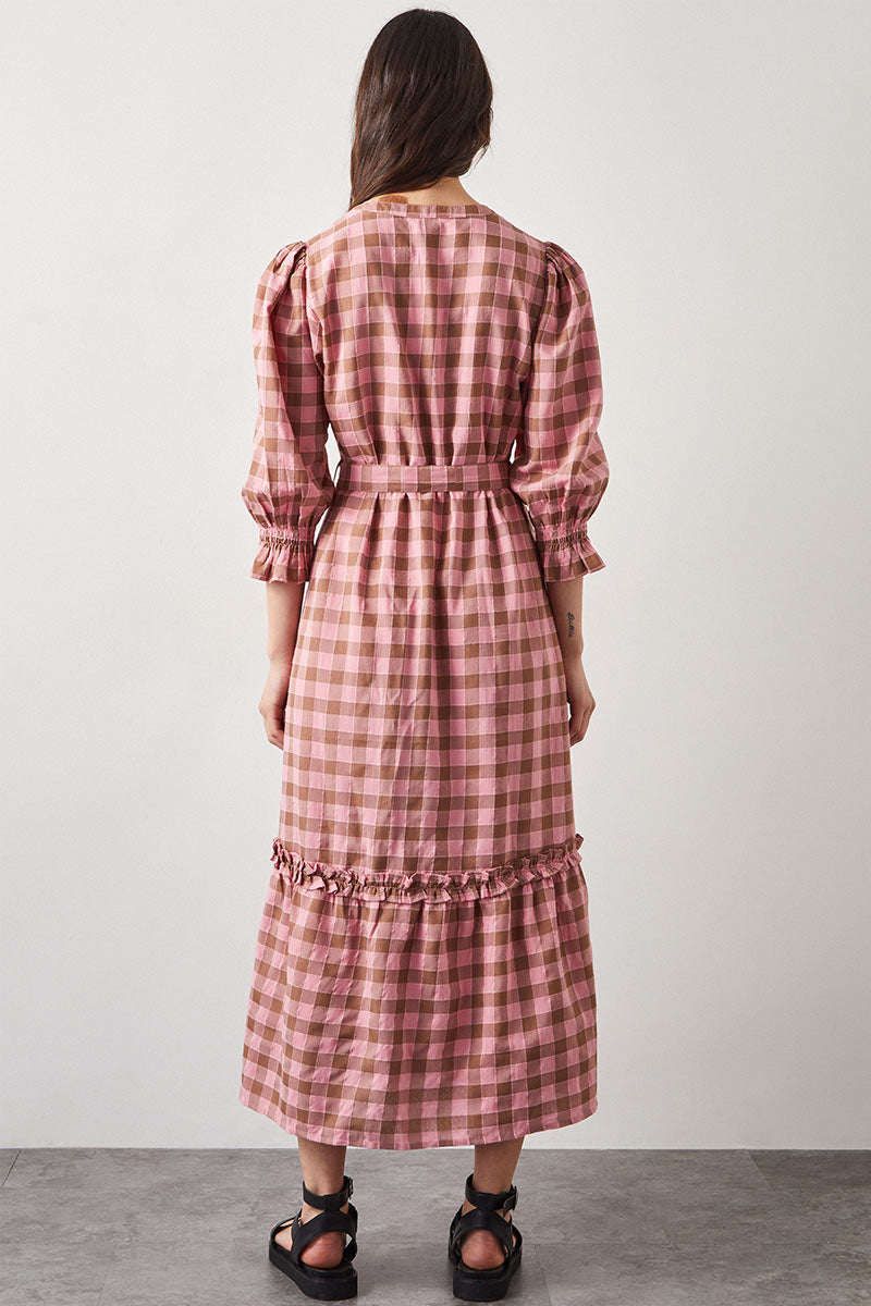 Alyessia Woven Gingham Dress
