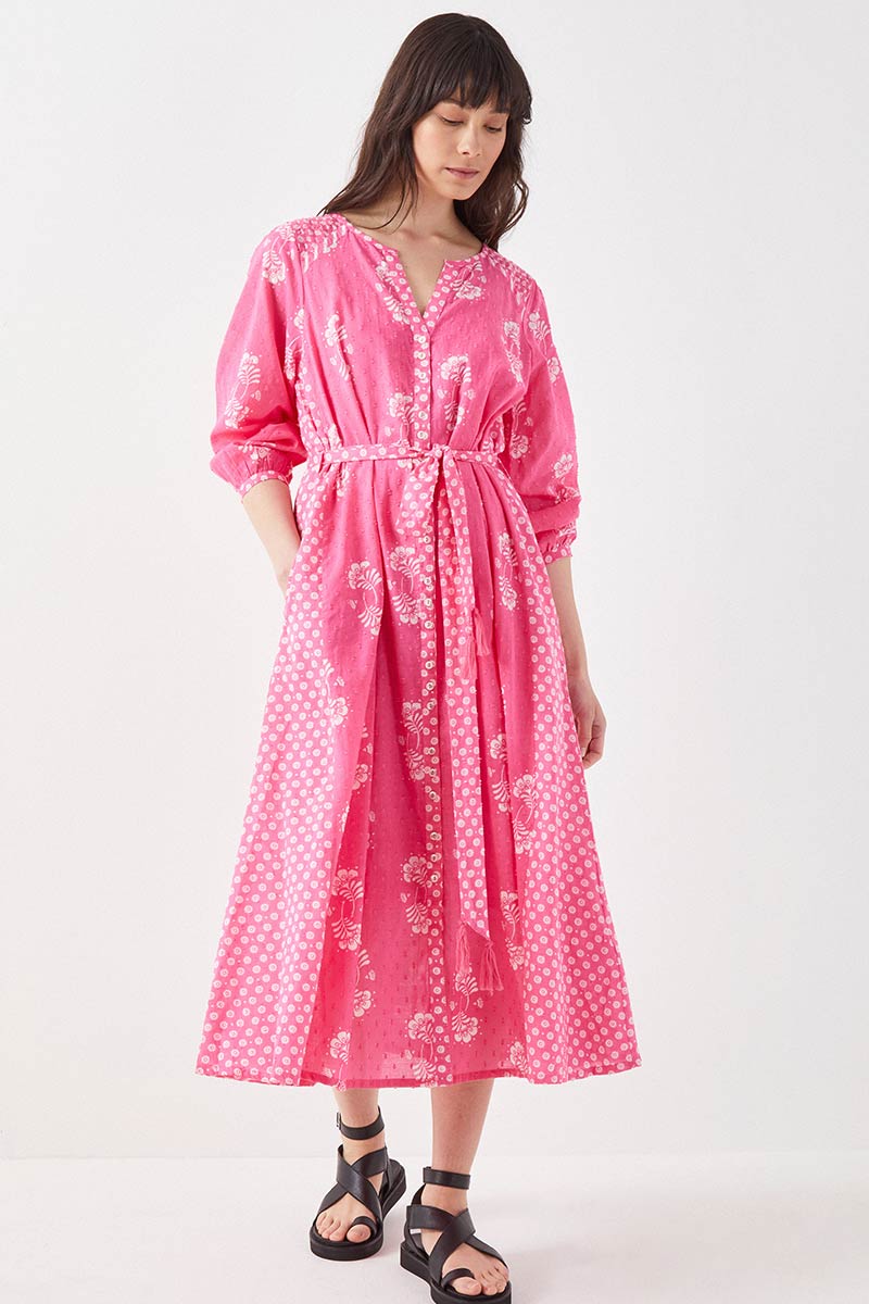 Amber Printed Pink Dress